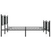 vidaXL sengeramme med sengegavl og fodg&aelig;rde 200x200 cm metal sort