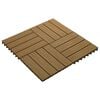 vidaXL Terrasse Flise 3D-design 11 pcs Teaktr&aelig; 30 x 30 cm WPC