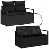 vidaXL Havesofa S&aelig;t 8 pcs Sort polyrattan