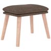 vidaXL fodskammel 45x29,5x35 cm stof gr&aring;brun