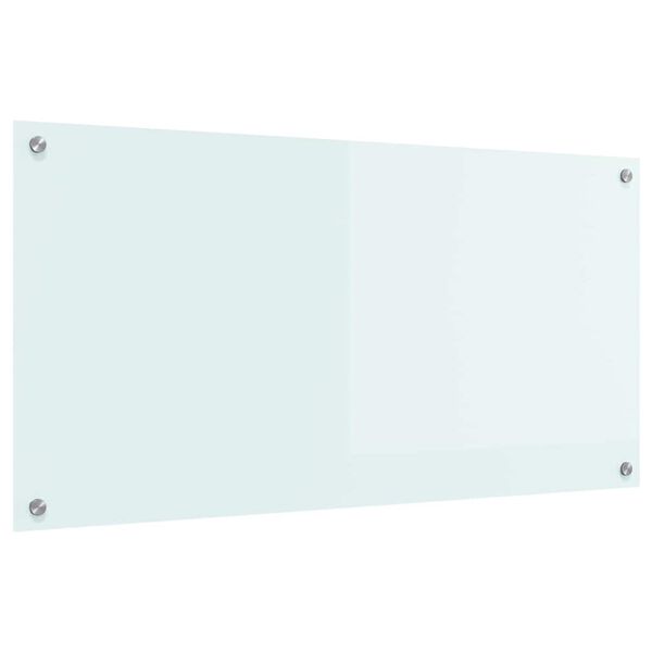 vidaXL K&oslash;kken bagv&aelig;g Hvid 100 x 50 cm h&aelig;rdet glas