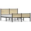 vidaXL sengeramme uden madras 140x200 cm metal sonoma-eg