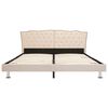 vidaXL sengestel 180x200 cm stof beige