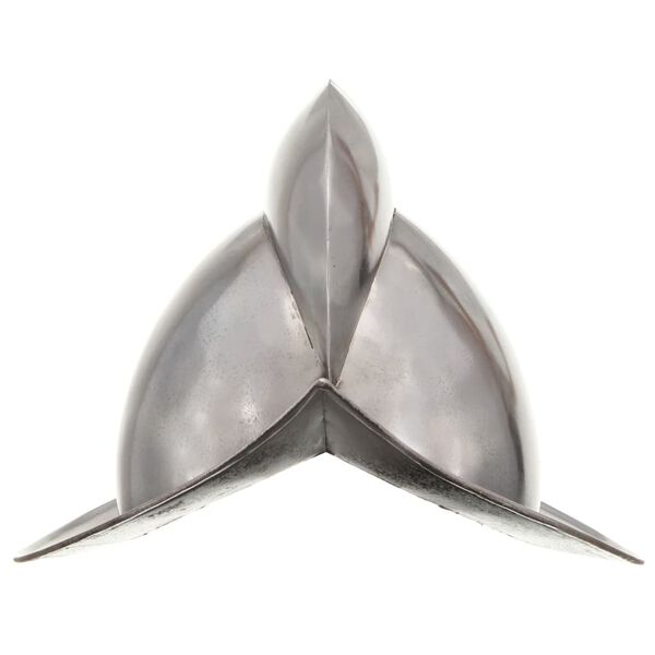 vidaXL middelalderlig ridderhjelm til rollespil antik st&aring;l s&oslash;lvfarvet