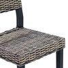 vidaXL Spisestuestol 2 pcs Sorte vask 46 x 55 x 84 cm Kubu rattan