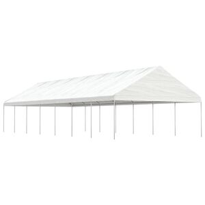 vidaXL pavillon med tag 15,61x5,88x3,75 m polyethylen hvid