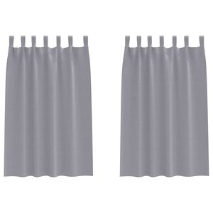 vidaXL M&oslash;rkl&aelig;gningsgardiner med ringe 2 stk. Lysegr&aring; 175 x 140 cm