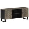 vidaXL tv-bord 105x33x46 cm massivt mangotr&aelig; sort