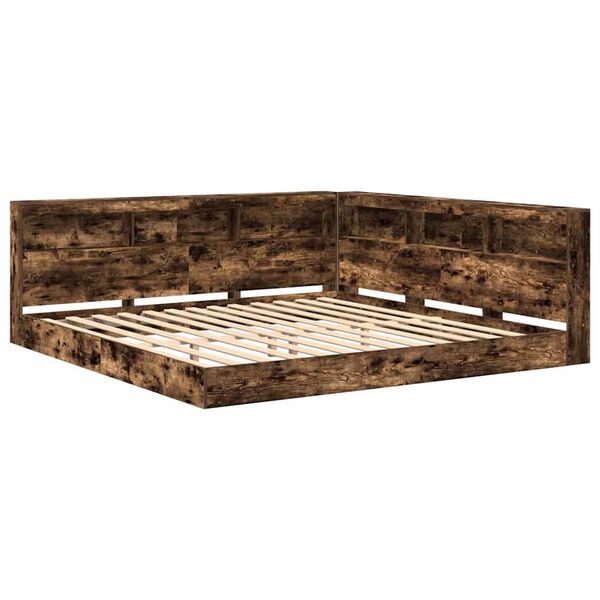 vidaXL Bogreol Seng R&oslash;get eg 180 x 200 cm Konstrueret tr&aelig;