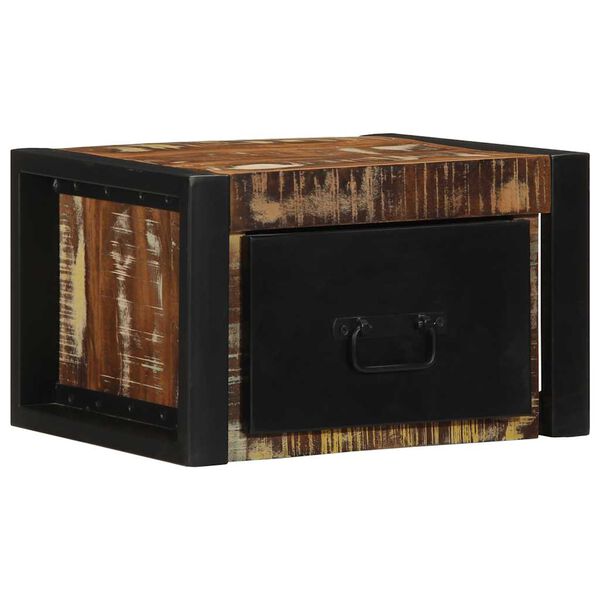 vidaXL sengeskabe 2 stk 40x35x25 cm massivt genbrugstr&aelig; flerfarvet