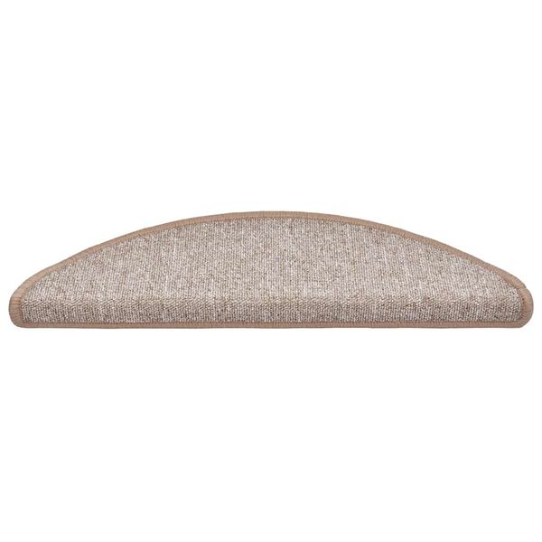 vidaXL trappem&aring;tter 30 stk. 56x17x3 cm lysebrune halvrunde