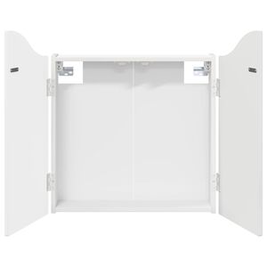 vidaXL Dartboard Skab Hvid h&oslash;jglans 56 x 12 x 63 cm Konstrueret tr&aelig;