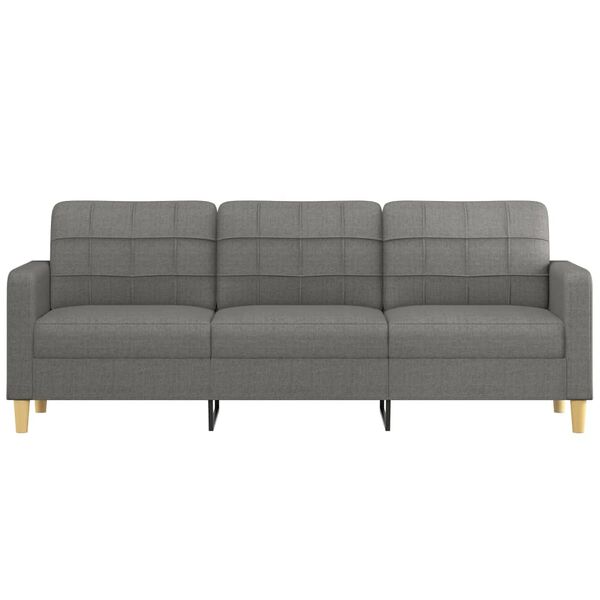 vidaXL 3-personers sofa 210 cm stof m&oslash;rkegr&aring;