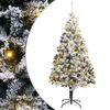 vidaXL Kunstigt juletr&aelig; Hvid 180 cm PVC og St&aring;l og Plastik