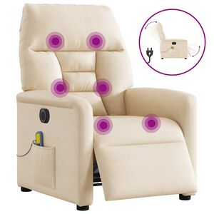 vidaXL massagestol mikrofiberstof beige