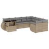 vidaXL sofas&aelig;t til haven 10 dele med hynder polyrattan beige