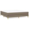vidaXL Boxspring sengeramme 180x200 cm stof gr&aring;brun