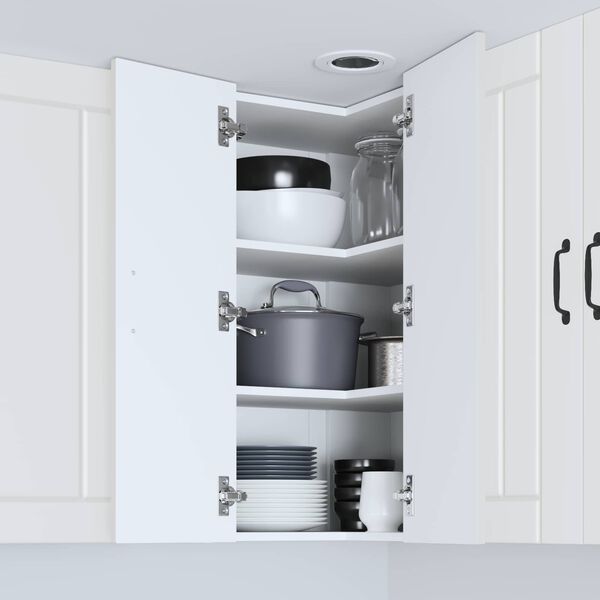 vidaXL K&oslash;kkenskab Lucca Hvid 57 x 57 x 80 cm Konstrueret tr&aelig;