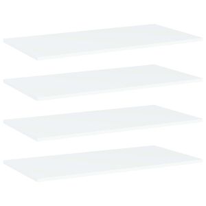 vidaXL boghylder 4 stk. 80x40x1,5 cm konstrueret tr&aelig; hvid