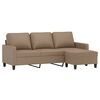 vidaXL 3-personers sofa med fodskammel 180 cm kunstlæder cappuccino