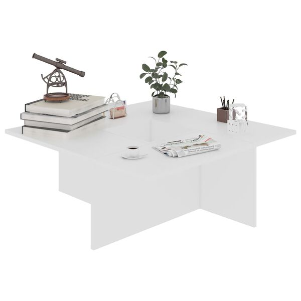 vidaXL sofabord 79,5x79,5x30 cm konstrueret træ hvid