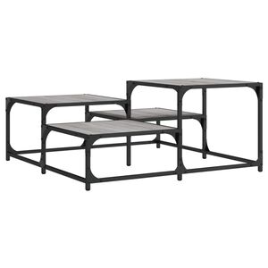 vidaXL sofabord 87,5x87,5x40 cm konstrueret tr&aelig; gr&aring; sonoma-eg