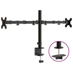 vidaXL dobbelt sk&aelig;rmstativ VESA 75/100 mm st&aring;l sort