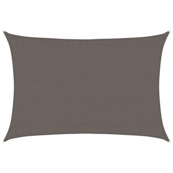 vidaXL solsejl 3,5x5 m 160 g/m² HDPE antracitgrå