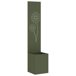 vidaXL Have privatliv sk&aelig;rm Fretwork Olivengr&oslash;n 32 x 32 x 150 cm