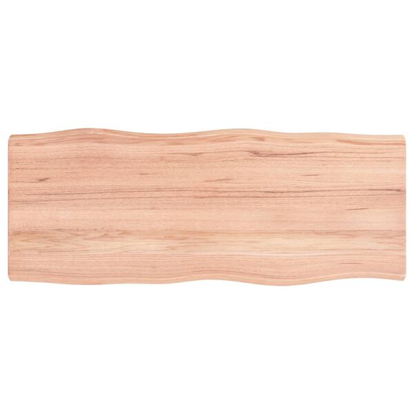 vidaXL bordplade 100x40x(2-4) cm naturlig kant behandlet træ lysebrun