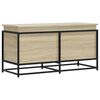 vidaXL opbevaringsboks m. l&aring;g 100x40x51,5 cm konstrueret tr&aelig; sonoma-eg