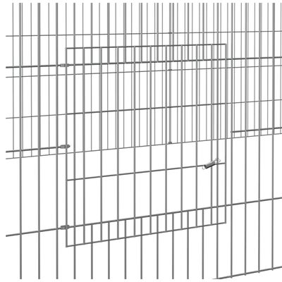 vidaXL 5-panels kaninbur 541x109x54 cm galvaniseret jern