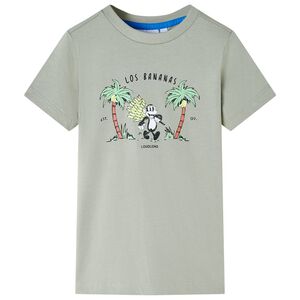 T-shirt til b&oslash;rn str. 140 lys kakifarve