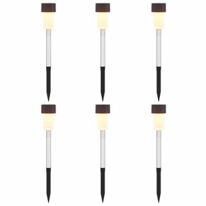 vidaXL Udend&oslash;rs sollys med jordspyd 6 stk. Varm hvid 29,5 cm
