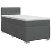 vidaXL Boxmadras med topmadras M&oslash;rkegr&aring; 80 x 200 cm Stof