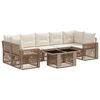 vidaXL Havesofa S&aelig;t 8 stk. Beige og cremehvid polyrattan