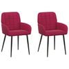 vidaXL Spisestole 2 pcs Velour (V) Vinr&oslash;d 57 x 50 x 85 cm