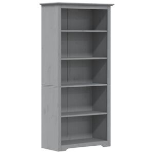 vidaXL bogreol BODO 5 hylder 82x40x173 cm massivt fyrretr&aelig; gr&aring;