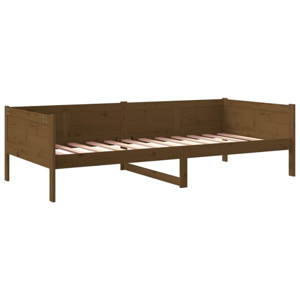 vidaXL daybed 80x200 cm massivt fyrretr&aelig; gyldenbrun