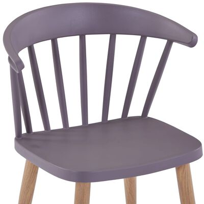 vidaXL spisebordsstole 4 stk. plastik stål grå