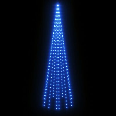 vidaXL juletræ til flagstang 310 LED'er 300 cm blåt lys