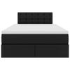 vidaXL Opbevaringsseng med madras Sort 120 x 200 cm Faux læder