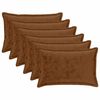 vidaXL Pudebetr&aelig;k 6 stk. HOUTEN Lys Brun 50 x 80 cm Flannel