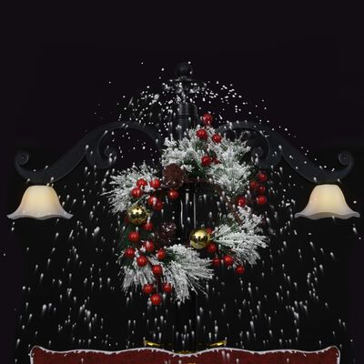 vidaXL juletræ med snefald paraplyfod 170 cm PVC blå