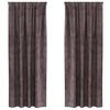 vidaXL Velour Gardiner 2 stk. Brun 260 x 140 cm Fl&oslash;jl