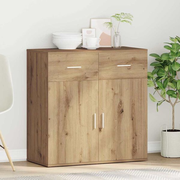 vidaXL Sideboard Artisan Egetr&aelig; 78 x 38 x 80 cm Konstrueret tr&aelig;