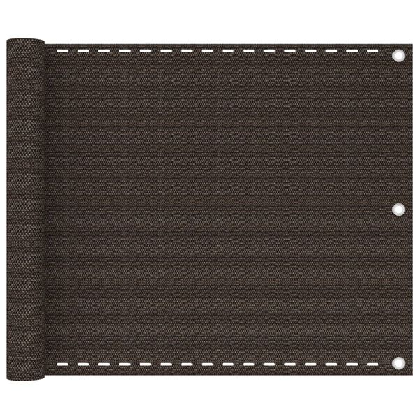 vidaXL altanafskærmning 75x600 cm HDPE brun