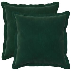 vidaXL Pudebetr&aelig;k 2 pcs HOUTEN M&oslash;rkegr&oslash;n 30 x 30 cm Fl&oslash;jl