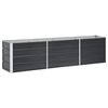 vidaXL h&aelig;vet plantekasse 240x40x45 cm galvaniseret st&aring;l antracitgr&aring;