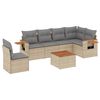 vidaXL sofas&aelig;t til haven 7 dele med hynder polyrattan beige